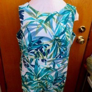 Dress Barn Fern Print dress SZ 18W